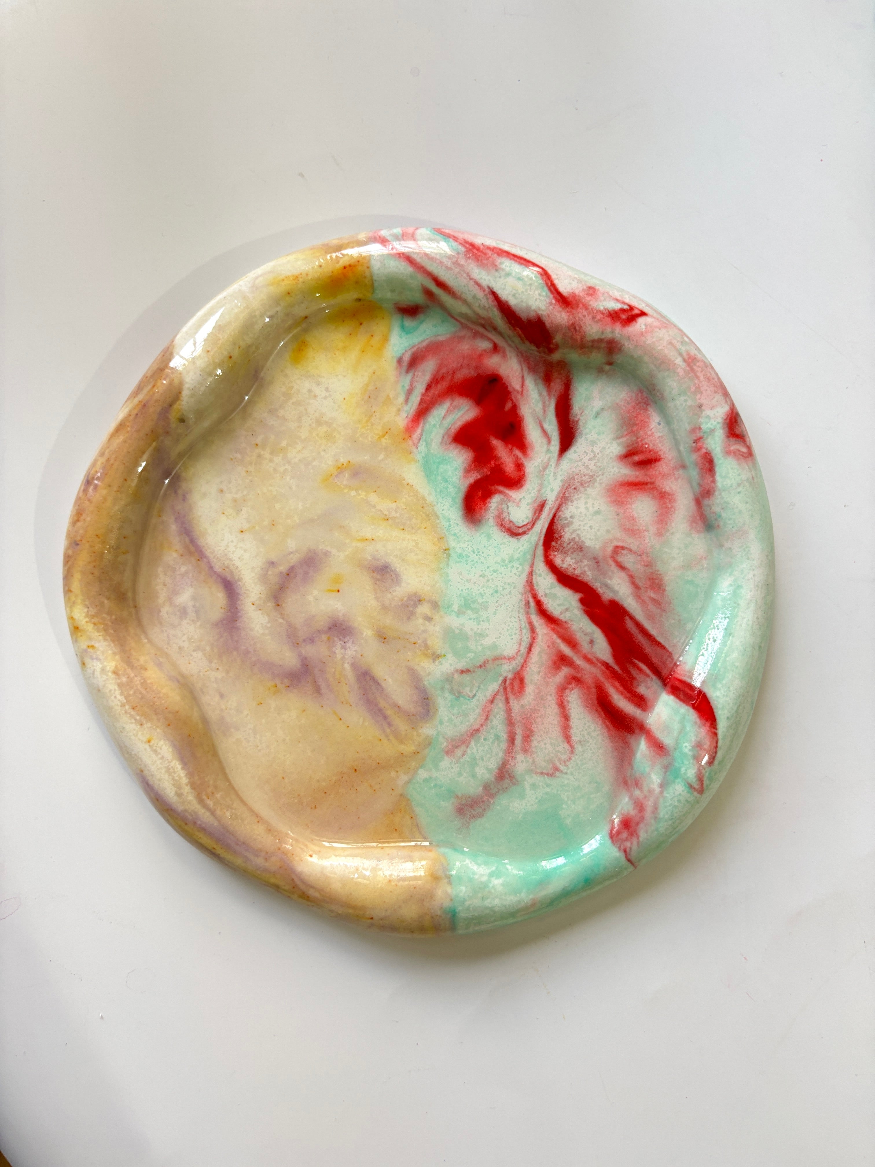 Marble Round Cloud Tray