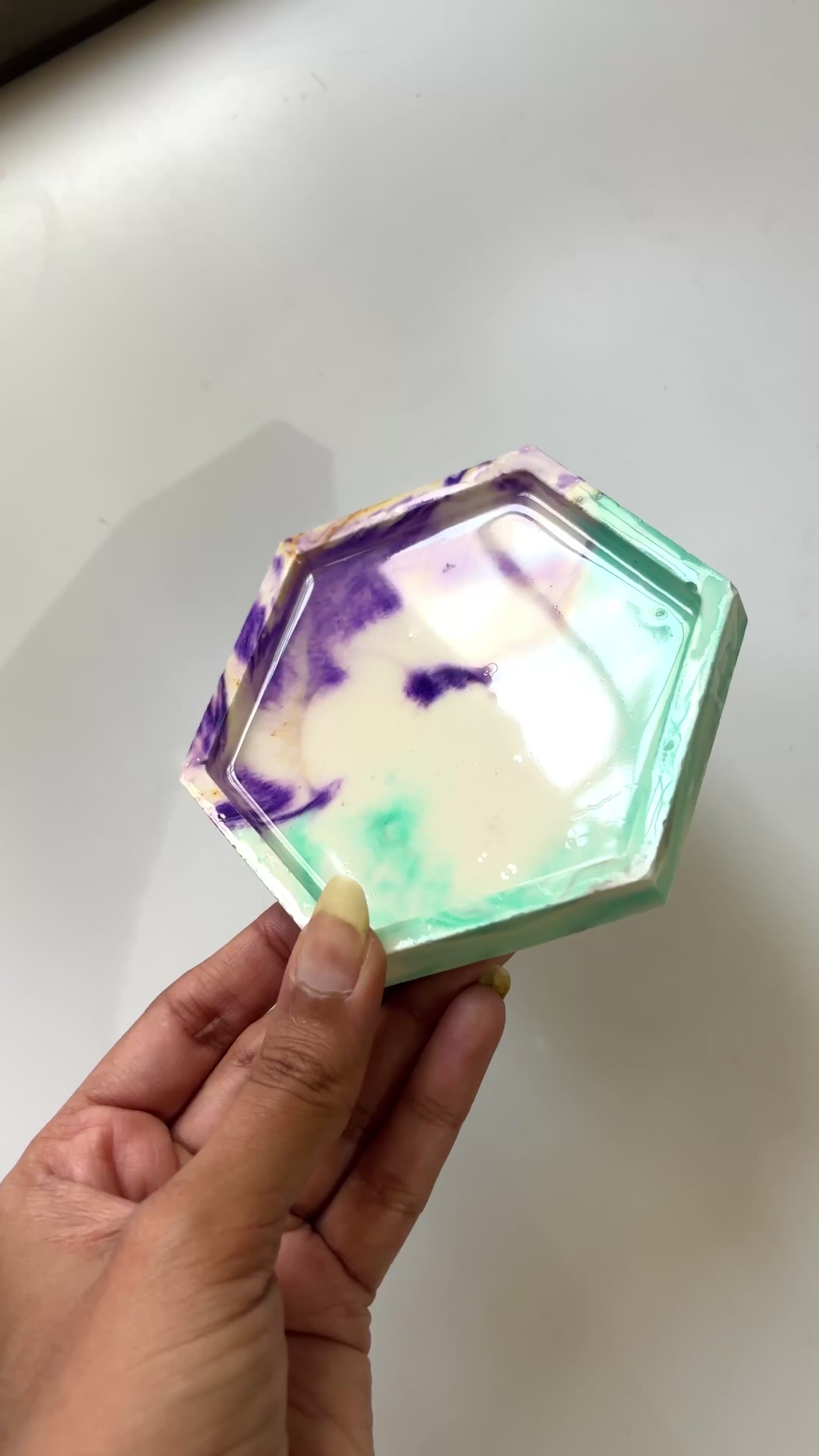Marble Hexagon Coaster/Tray