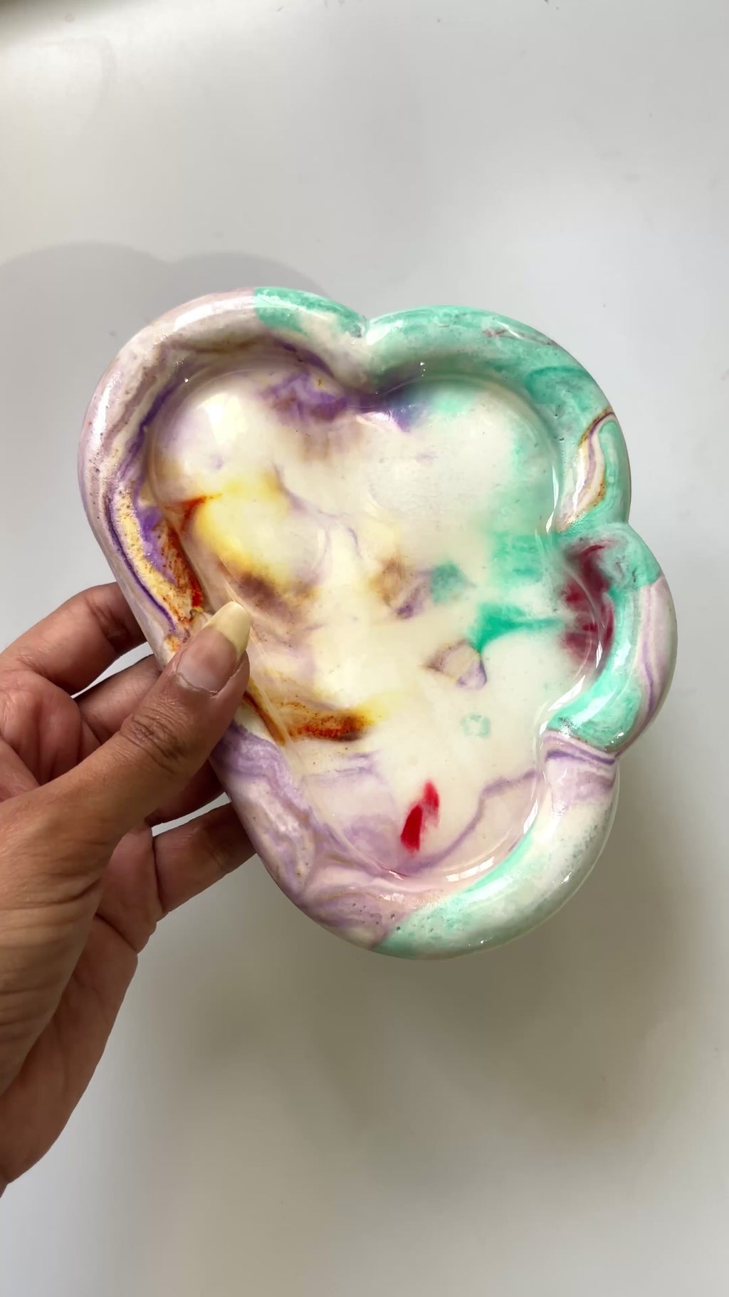 Marble Cloud Tray